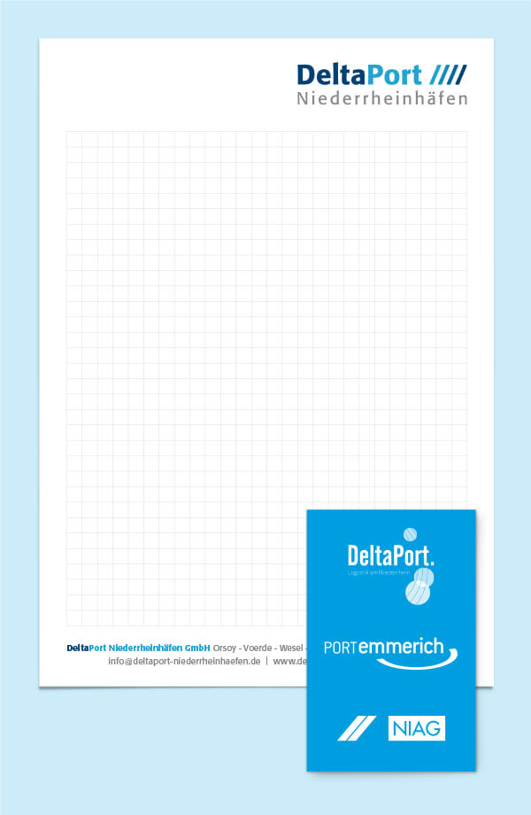 Deltaport Niederrheinhaefen // Printprodukte