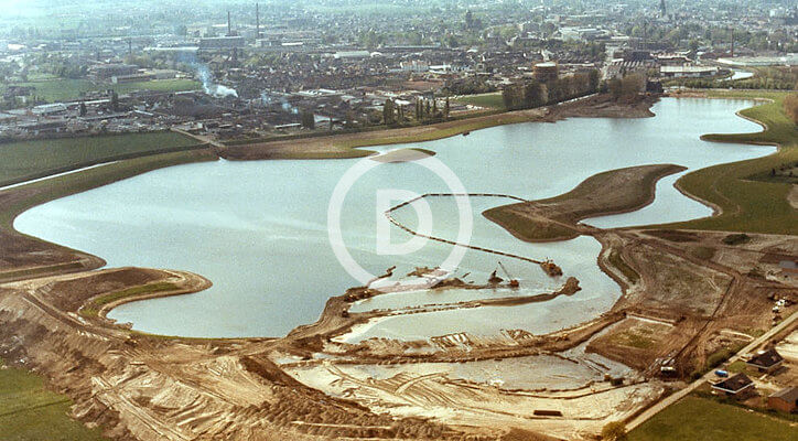 Der Aa-See in der Bauphase im Jahre 1978