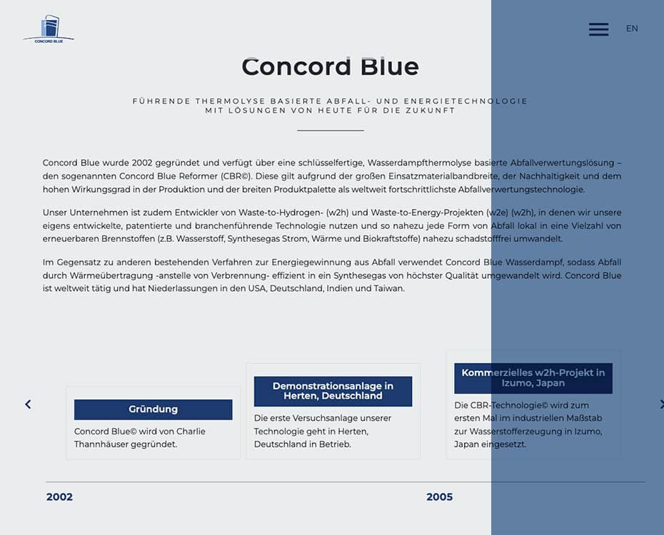 deutz produktionsstudios Showroom | Webseite | Concord Blue Engineering GmbH